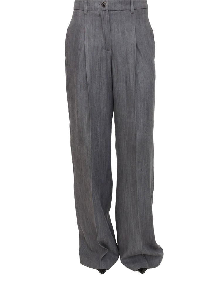 Pantaloni a palazzo Liu Jo donna in lyocell grigio