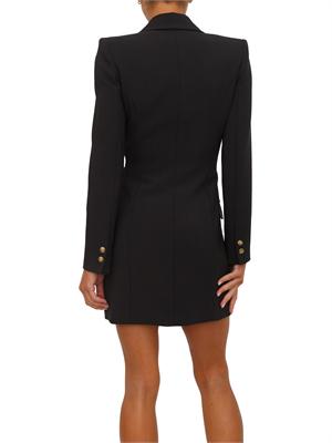 Abito Elisabetta Franchi in crêpe nero con catena gioiello in DONNA