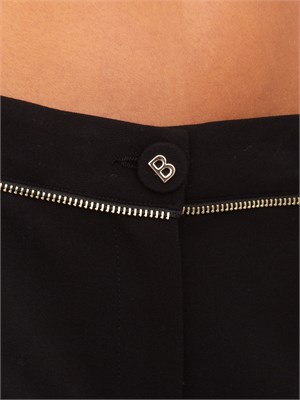 Pantaloni Blugirl in cady misto viscosa neri in DONNA