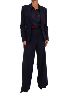 Pantaloni Blugirl in flanella di viscosa blu in DONNA