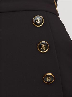 Abito bustier Elisabetta Franchi in crêpe leggero nero in DONNA