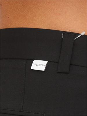 Pantaloni Paolo Pecora in gabardina smerigliata nera in UOMO
