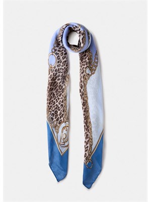 Foulard Liu Jo lilla con stampa animalier e catena in DONNA