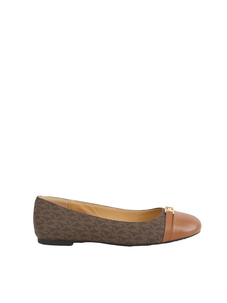 Ballerine Mandy di Michael Michael Kors in pelle marrone logo