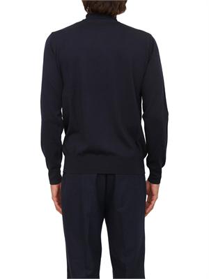 Maglia dolcevita Paolo Pecora in lana merino blu in UOMO
