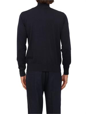 Cardigan Paolo Pecora in lana blu con zip in UOMO