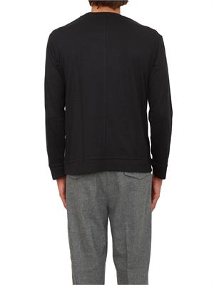 T-shirt girocollo Paolo Pecora in cotone nero in UOMO