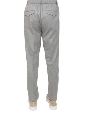 Pantaloni uomo jogger Peserico in flanella grigia in UOMO