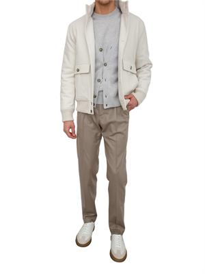 Pantaloni uomo jogger Peserico in flanella beige in UOMO