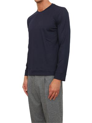 T-shirt girocollo Paolo Pecora in cotone blu in UOMO