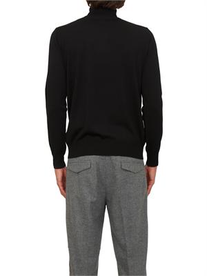 Maglia dolcevita Paolo Pecora in lana merino nera in UOMO