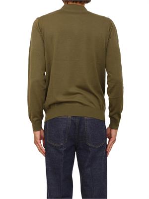 Maglia polo mezza zip Paolo Pecora in lana verde in UOMO