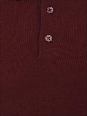 Maglia polo Paolo Pecora in lana merino bordeaux in UOMO