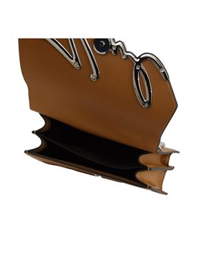 K.LAGERFELD Borsa Karl Lagerfeld in pelle cuoio con logo signature in DONNA