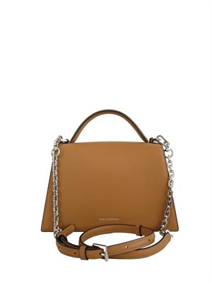 K.LAGERFELD Borsa Karl Lagerfeld in pelle cuoio con logo signature in DONNA
