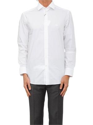 Camicia Etro uomo in cotone bianco con logo in UOMO