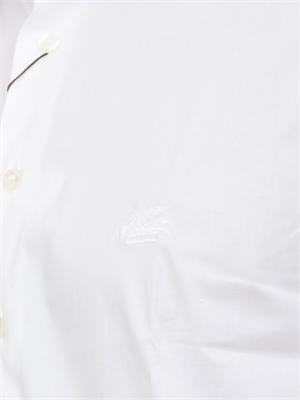 Camicia Etro uomo in cotone bianco con logo in UOMO
