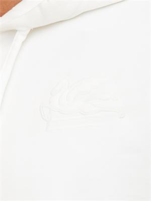 Felpa con cappuccio Etro uomo in misto cotone bianco in UOMO