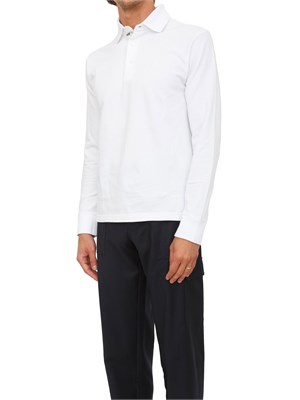 Polo a maniche lunghe Etro uomo in cotone bianco in UOMO