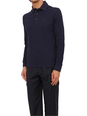 Polo a maniche lunghe Etro uomo in cotone blu in UOMO