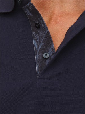 Polo a maniche lunghe Etro uomo in cotone blu in UOMO