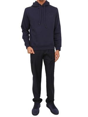 Felpa con cappuccio Etro uomo in misto cotone blu in UOMO