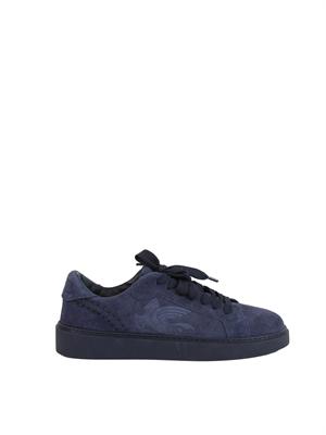 Sneakers Etro uomo in camoscio blu con lacci in UOMO