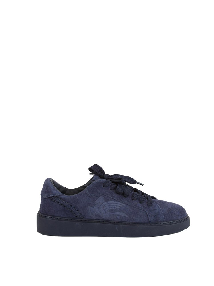 Sneakers Etro uomo in camoscio blu con lacci