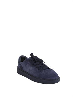 Sneakers Etro uomo in camoscio blu con lacci in UOMO