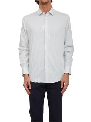 Camicia Liu Jo uomo in cotone stretch con micro fantasia geometrica. in UOMO