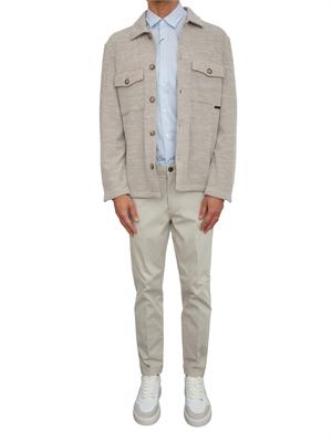 Camicia Liu Jo uomo in cotone a righe celesti in UOMO