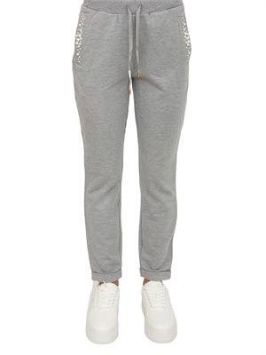 Pantalone tuta Liu Jo donna n viscosa grigia con perle in DONNA