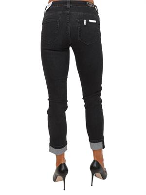 Jeans skinny Liu Jo donna in denim nero con spilla removibile in DONNA