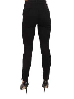 Jeans bottom up Liu Jo donna in denim nero con bottone e spacco in DONNA