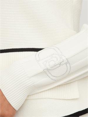 Maglia girocollo Liu Jo donna in misto viscosa bianca in DONNA