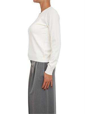 Maglia Liu Jo in misto viscosa avorio logo strass in DONNA