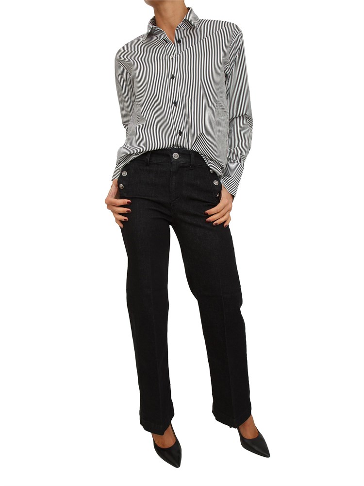 Camicia Liu Jo donna in popeline a righe nere incluso top abbinato