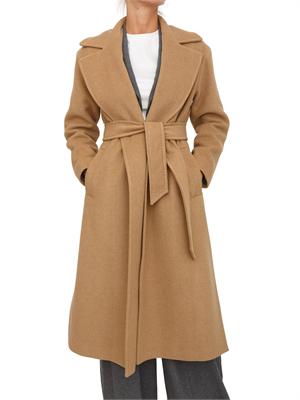 Cappotto Emme Marella in panno doppio cammello in DONNA