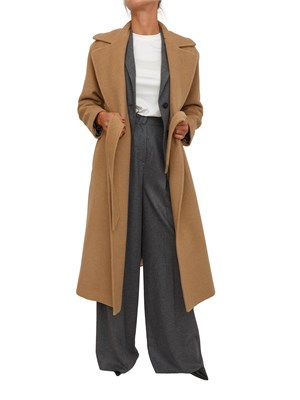 Cappotto Emme Marella in panno doppio cammello in DONNA