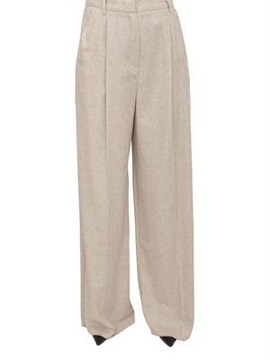 Pantalone Odilia Emme Marella in flanella beige in DONNA