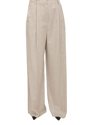 Pantalone Odilia Emme Marella in flanella beige in DONNA