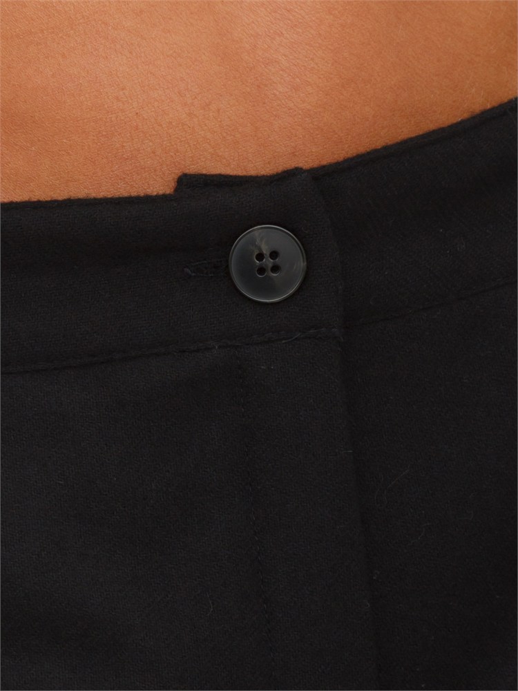 Pantalone Canzone Emme Marella in flanella nera