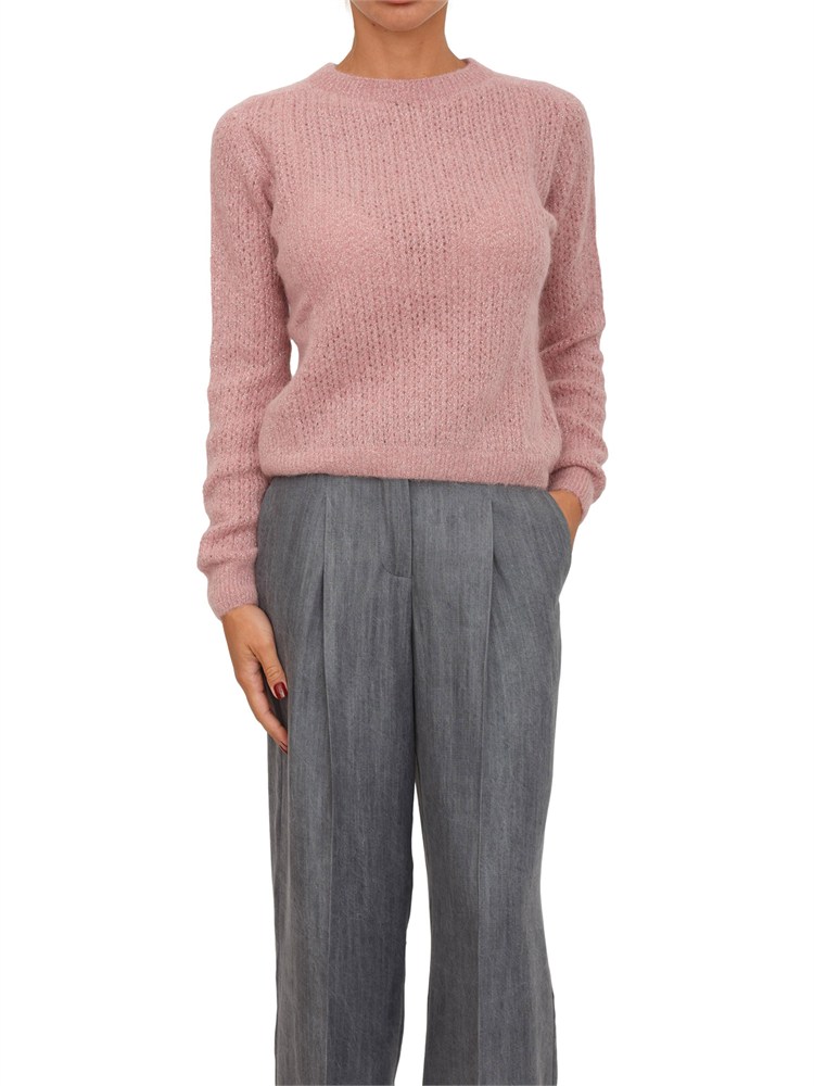 Maglia Liu Jo donna in alpaca e lana rosa con lurex