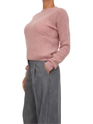 Maglia Liu Jo donna in alpaca e lana rosa con lurex in DONNA