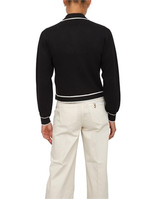 Cardigan Liu Jo donna in maglia misto seta nero in DONNA