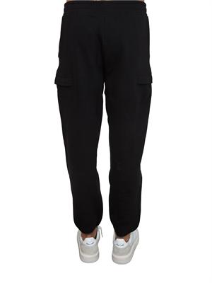 Pantalone tuta Guess Jeans uomo in cotone nero con bande logo in UOMO