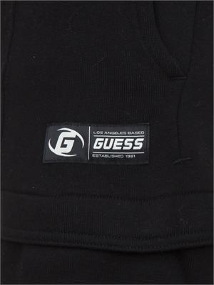 Pantalone tuta Guess Jeans uomo in cotone nero con bande logo in UOMO