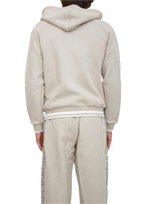 Felpa Guess Jeans in cotone tortora con bande logo in UOMO