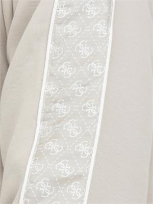 Felpa Guess Jeans in cotone tortora con bande logo in UOMO