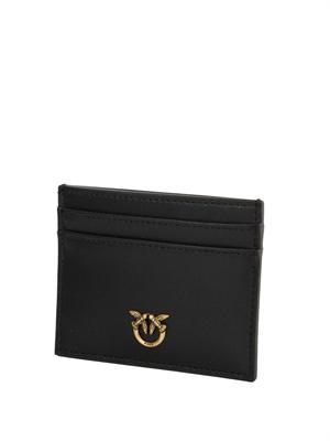 Portacarte Pinko in pelle nera in DONNA